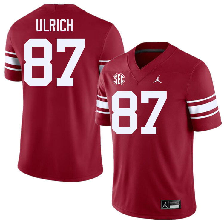 Oklahoma Sooners #87 Jacob Ulrich College Football Jersey Stitched-Throwback